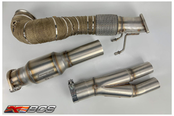 RS3 8V FL 100->90mm Downpipe / 125mm Sports Cat