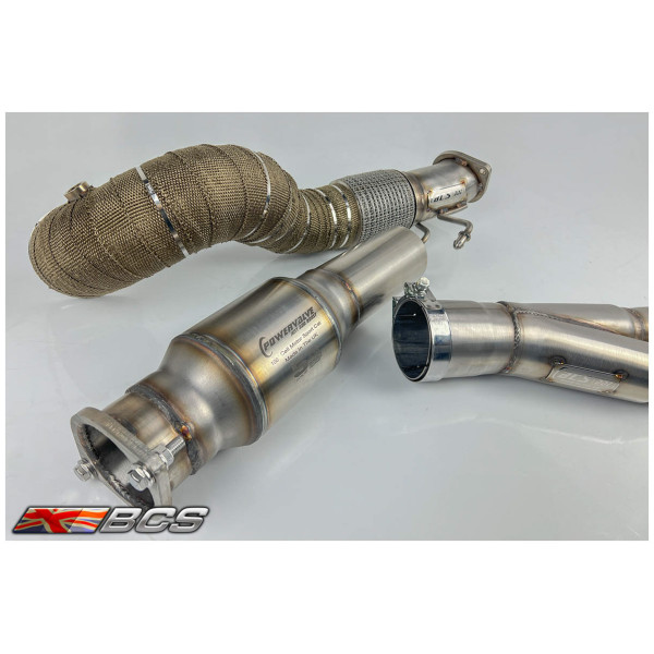 RS3 8V FL 100->90mm Downpipe / 125mm Sports Cat