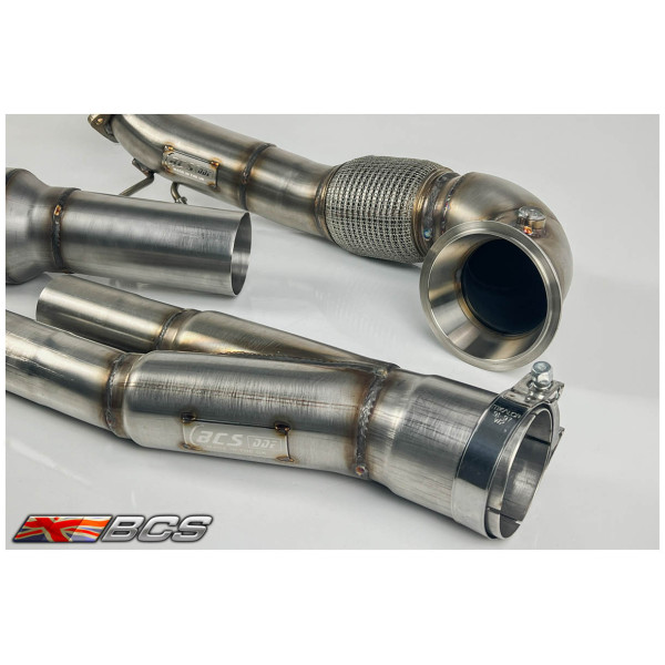 RS3 8V 100->90mm Downpipe - 125mm Sports Cat