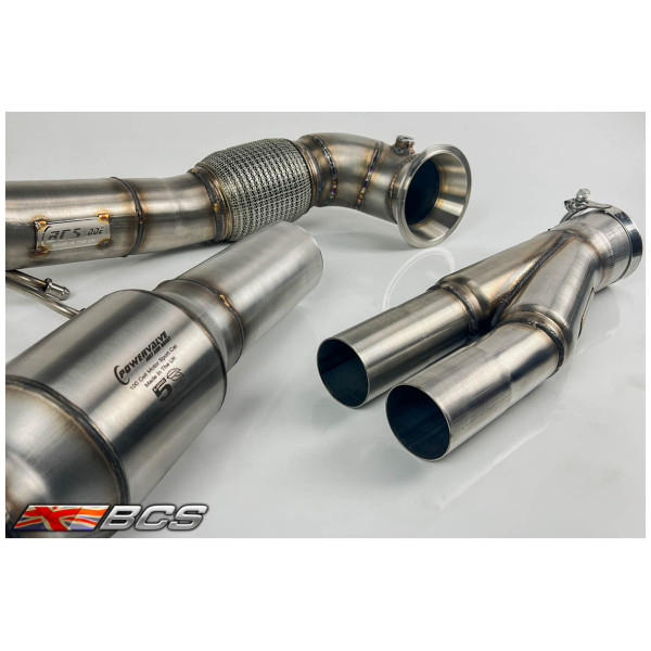 RS3 8V 100->90mm Downpipe - 125mm Sports Cat