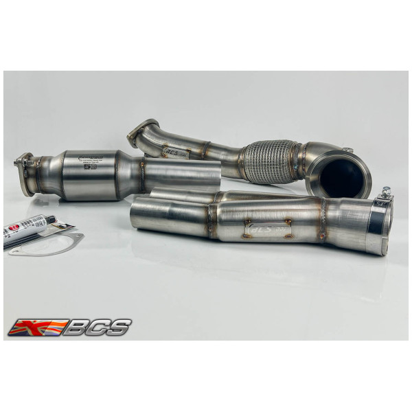 RS3 8V 100->90mm Downpipe - 125mm Sports Cat