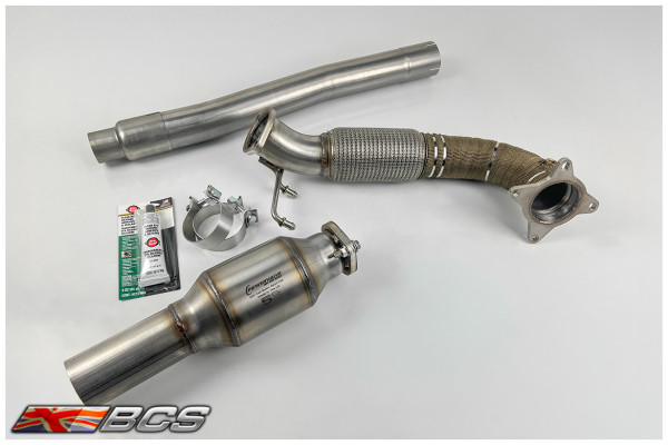 S3 8P Downpipe / Sports Cat with Link Pipe