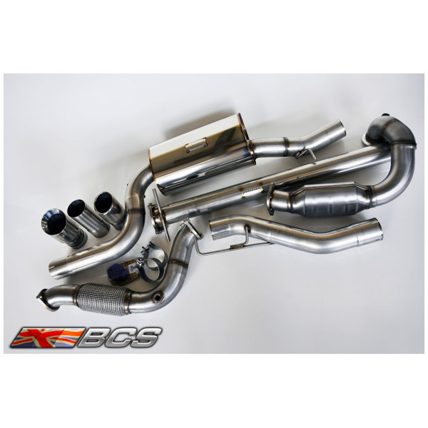 Focus RS Mk1 TURBO-BACK SYSTEM / 100 CELL SPORTS CAT 3" - WRC SOUND 