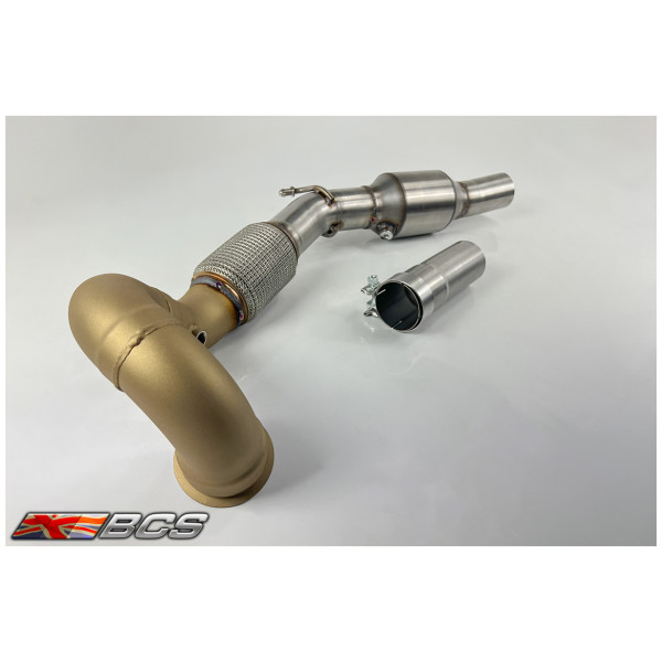Golf MK7 / MK7.5 GTI Downpipe 100/200 Cell Sports Cat with Link Pipe