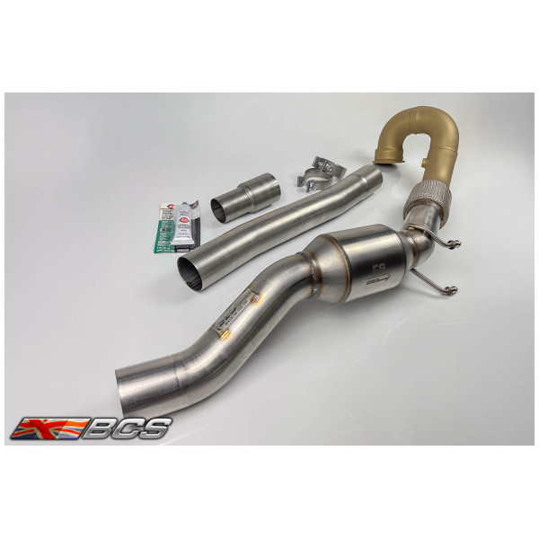 Golf MK7 R Downpipe 100/200 Cell Sports Cat with Link Pipe